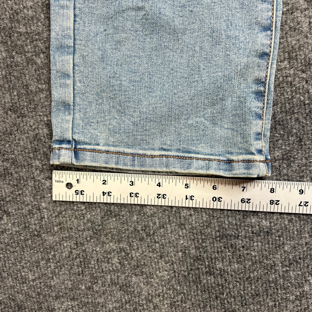 NWT Abercrombie Kids Straight Jeans Size 15/16 Short Light Wash Distressed‎ Blue - Picture 10 of 15